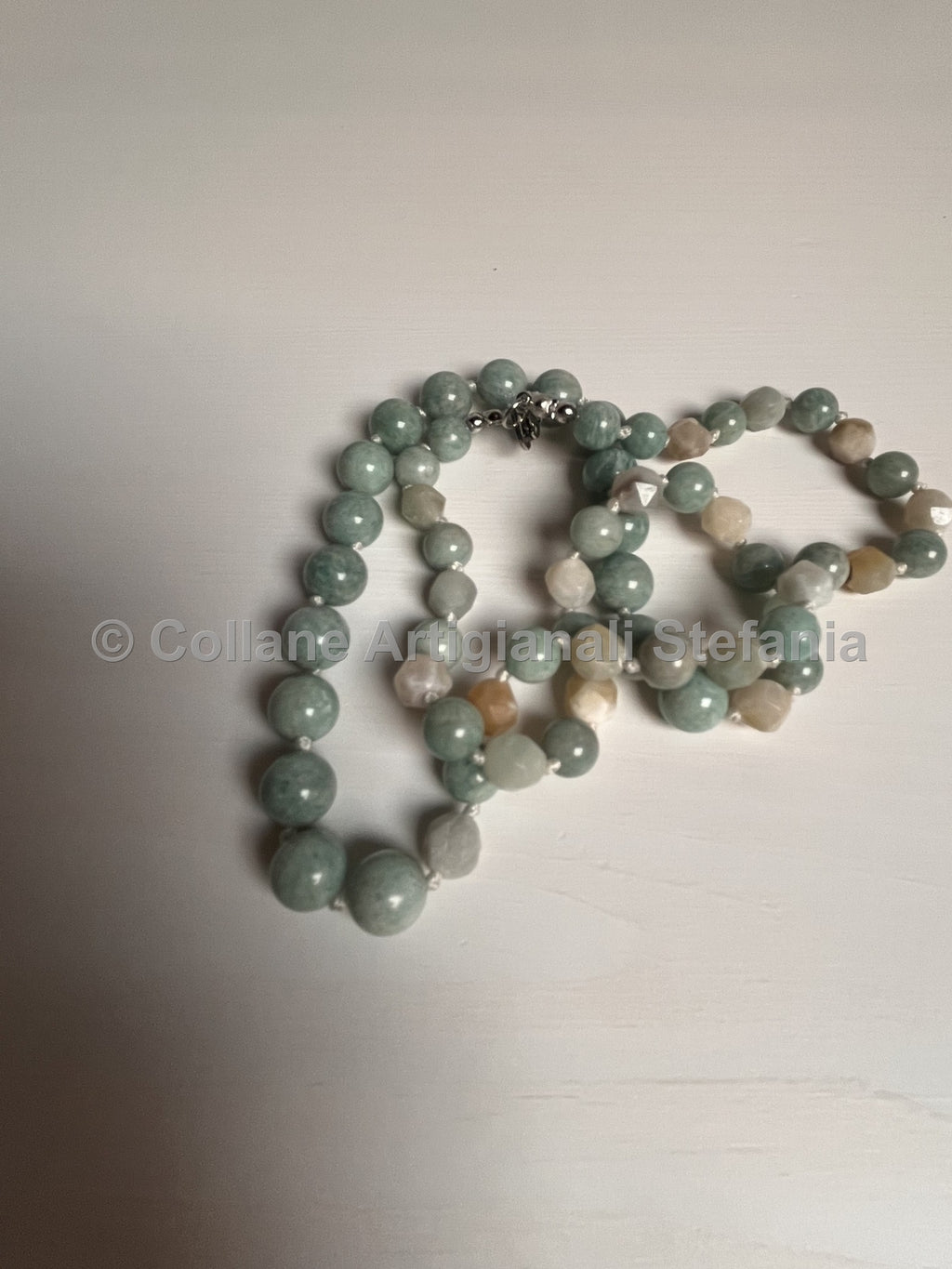 Collana con pietre dure di Amazzonite di qualità
