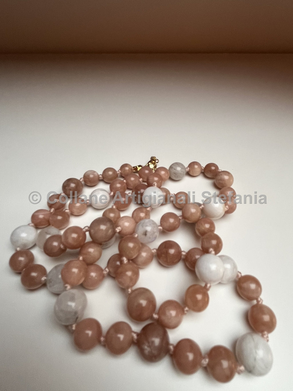 Collana con pietre dure di qualità di Pietra di Luna