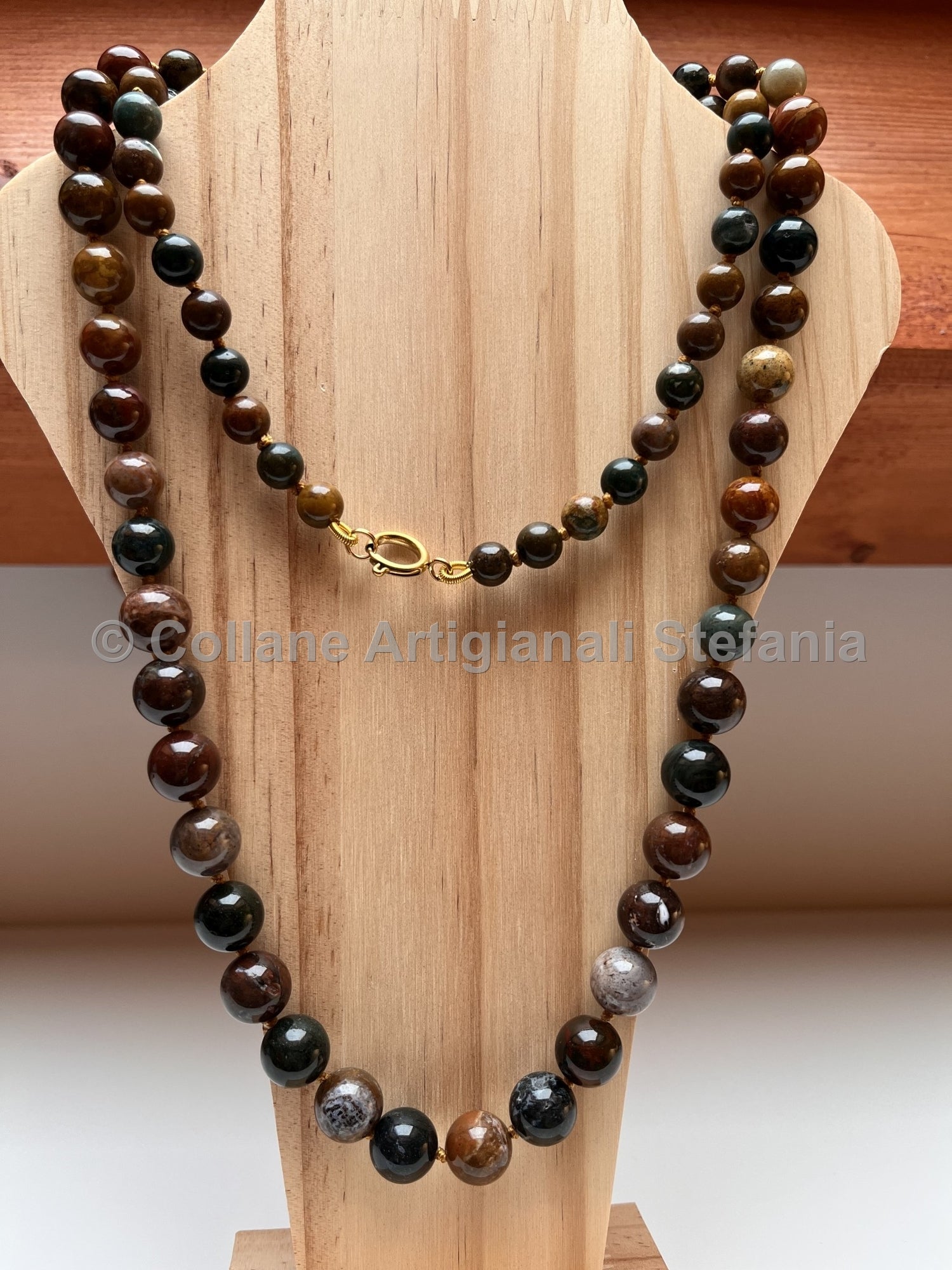 Collana con pietre dure di Agata Oceanica di qualità