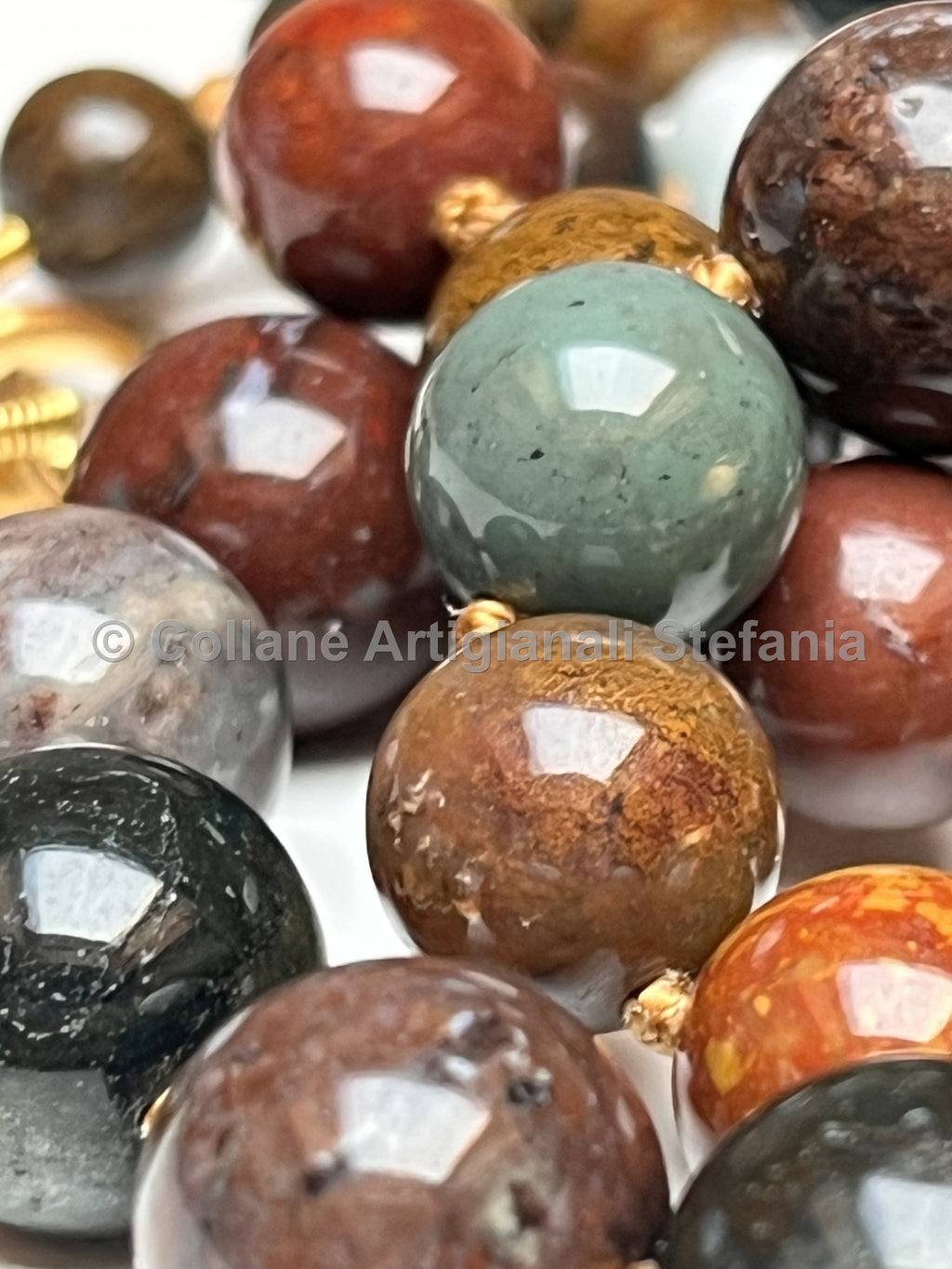Collana con pietre dure di Agata Oceanica di qualità