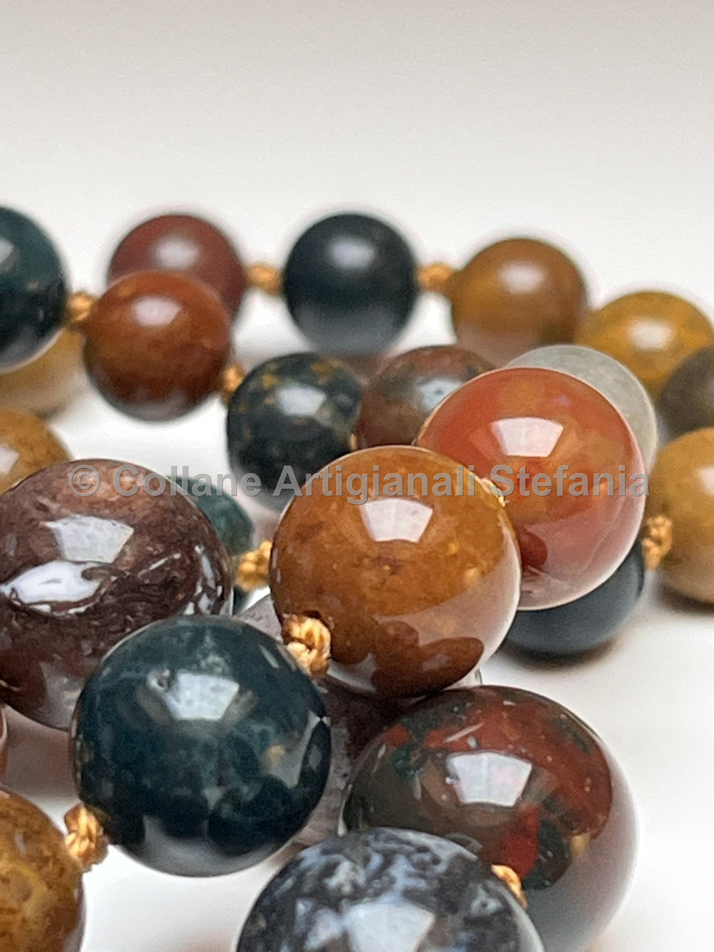Collana con pietre dure di Agata Oceanica di qualità