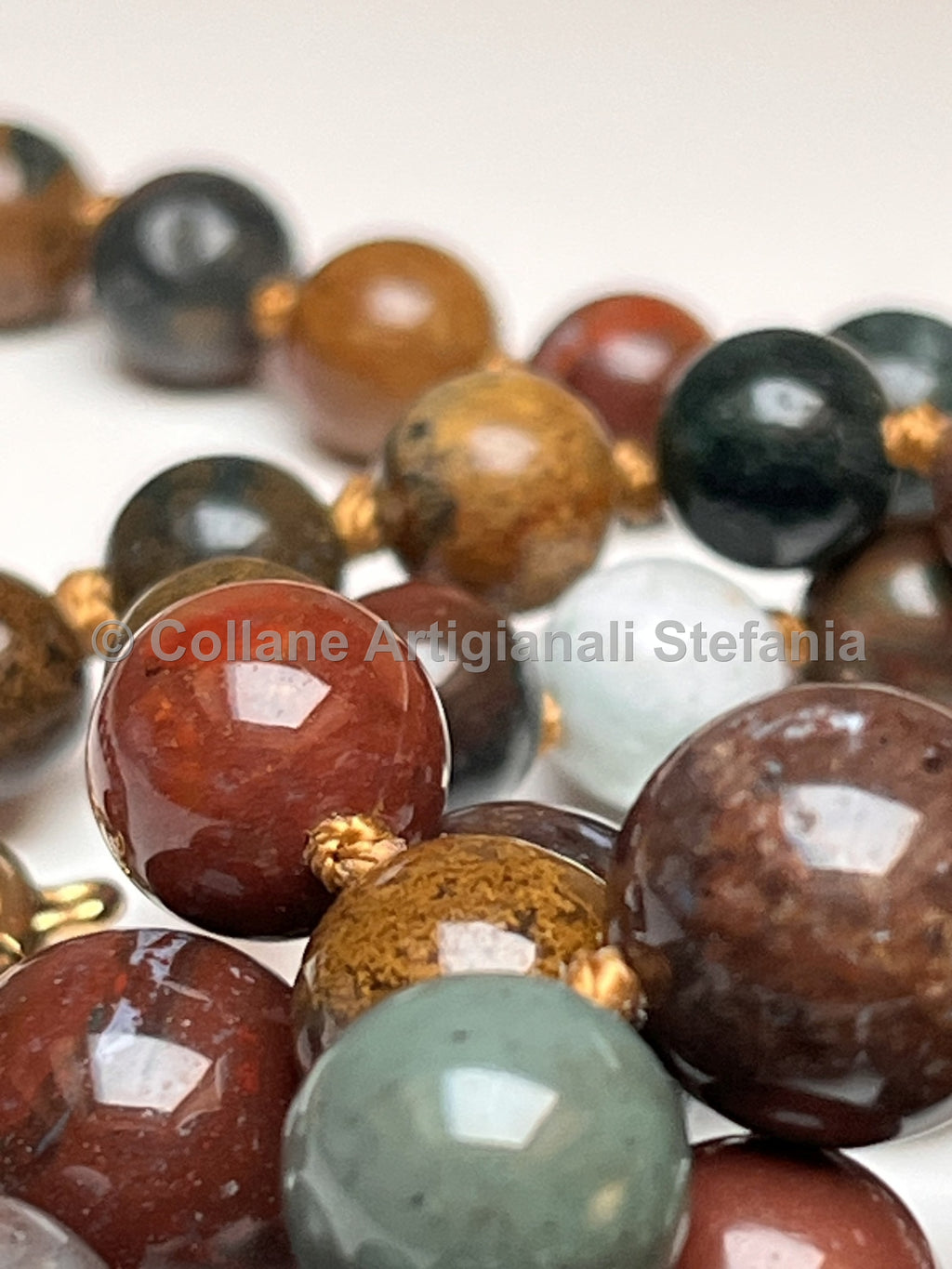 Collana con pietre dure di Agata Oceanica di qualità