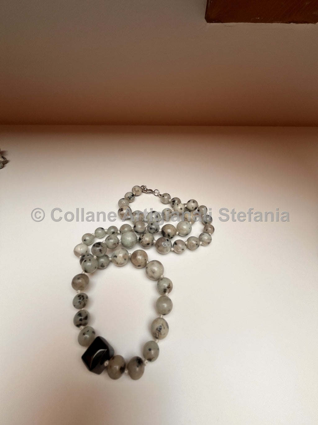 Collana con pietre dure di Diaspro Kiwi