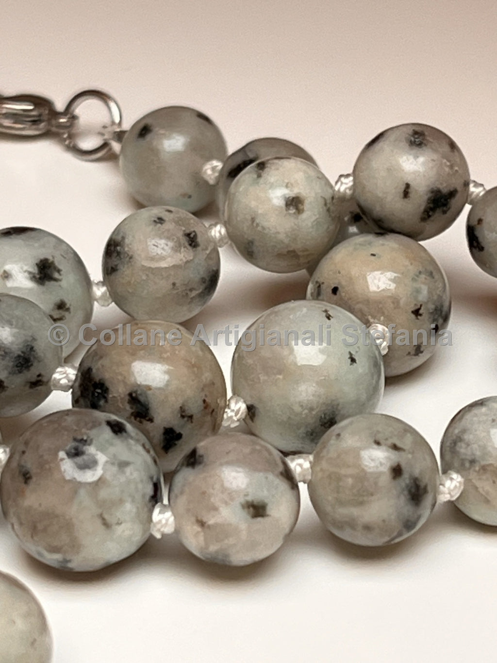 Collana con pietre dure di Diaspro Kiwi