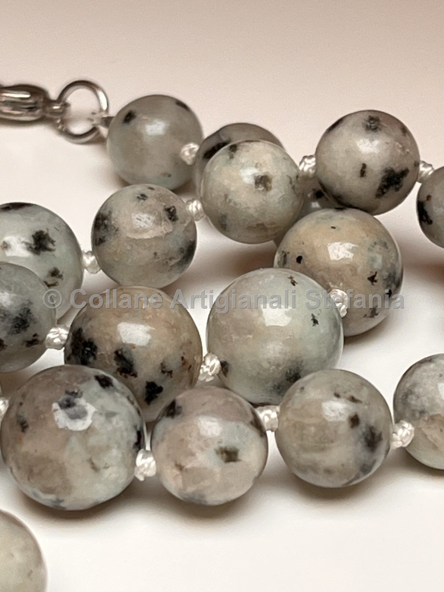Collana con pietre dure di Diaspro Kiwi