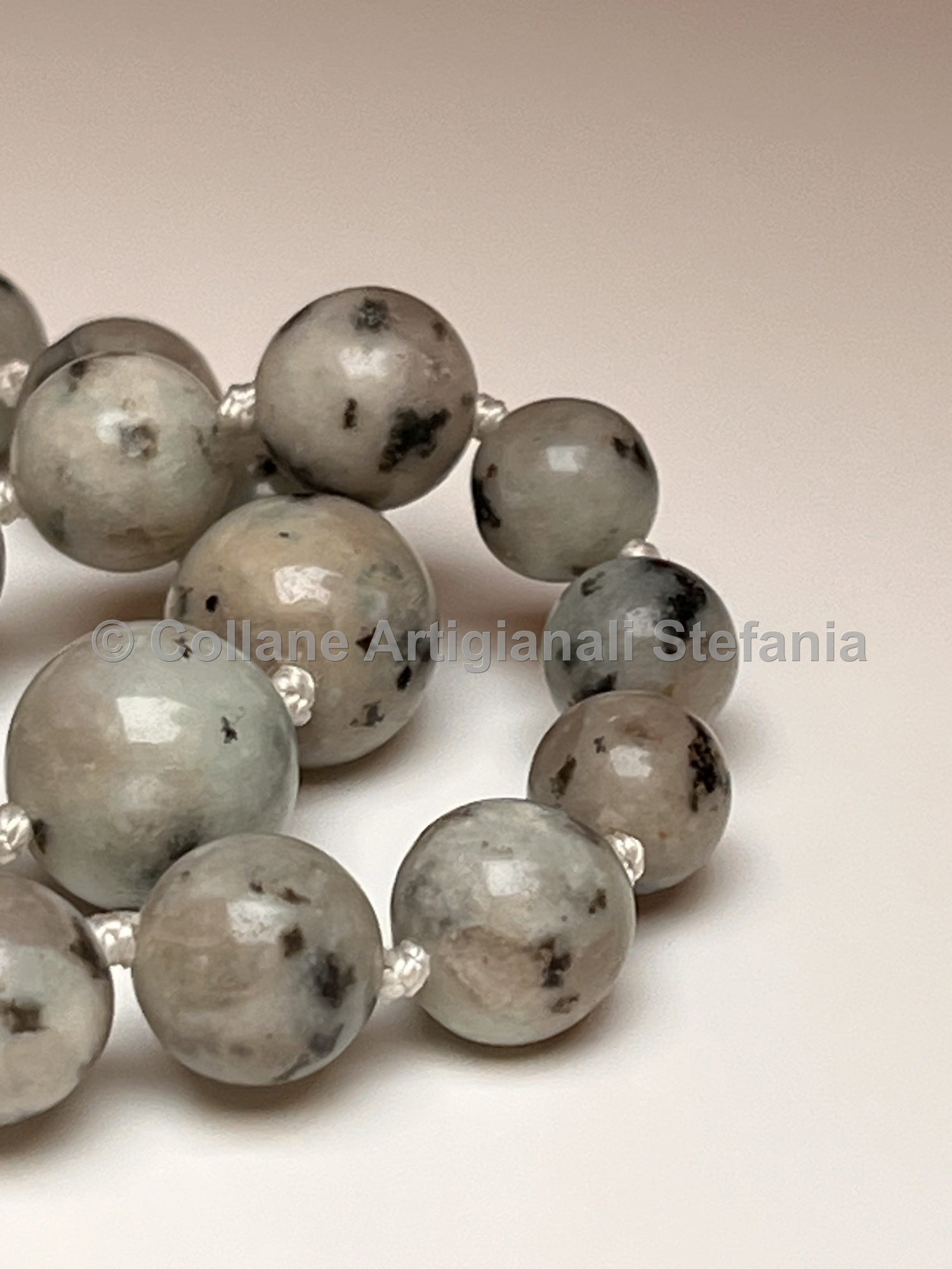 Collana con pietre dure di Diaspro Kiwi