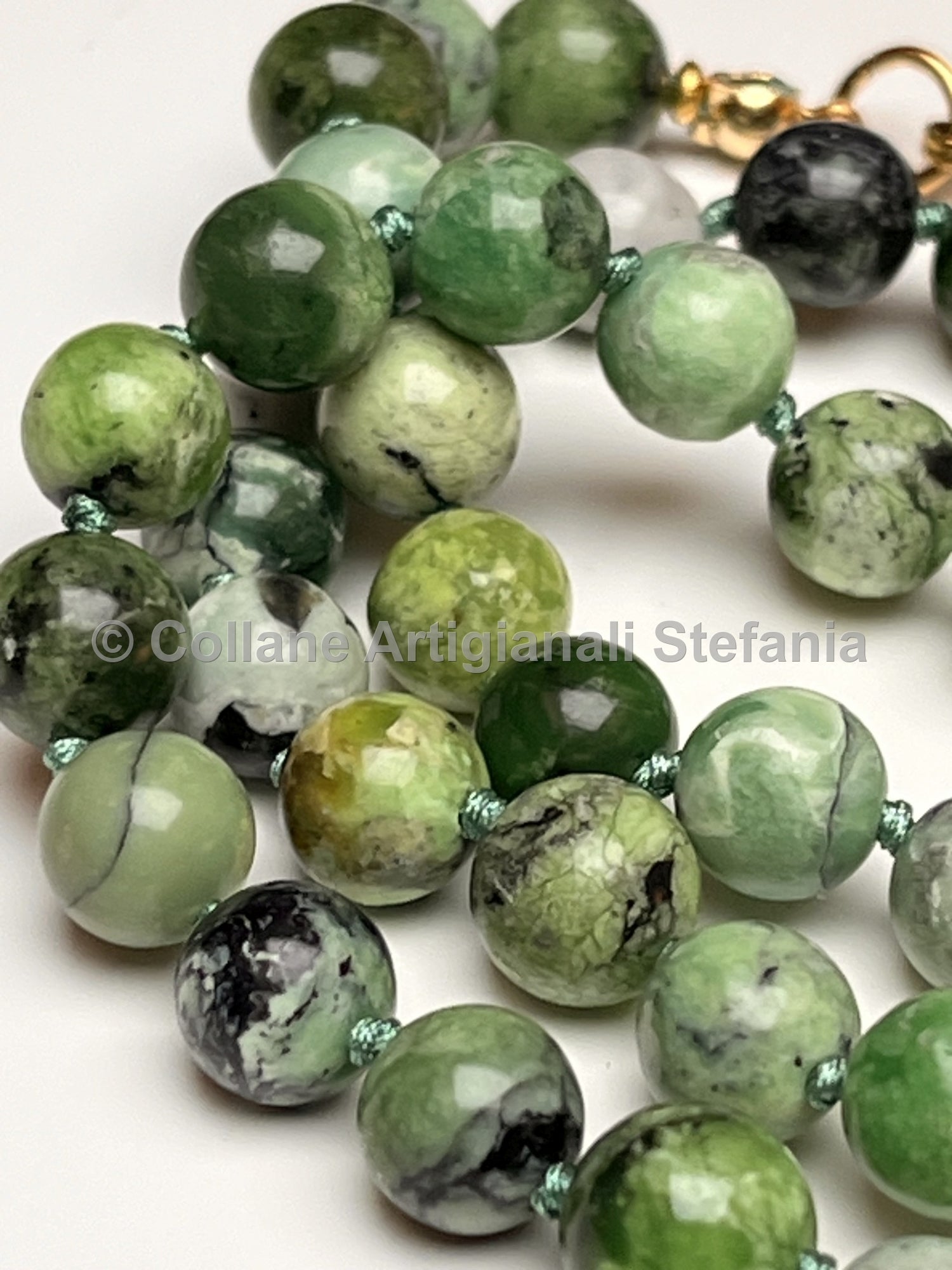 Collana con pietre dure di Variscite di alta qualità