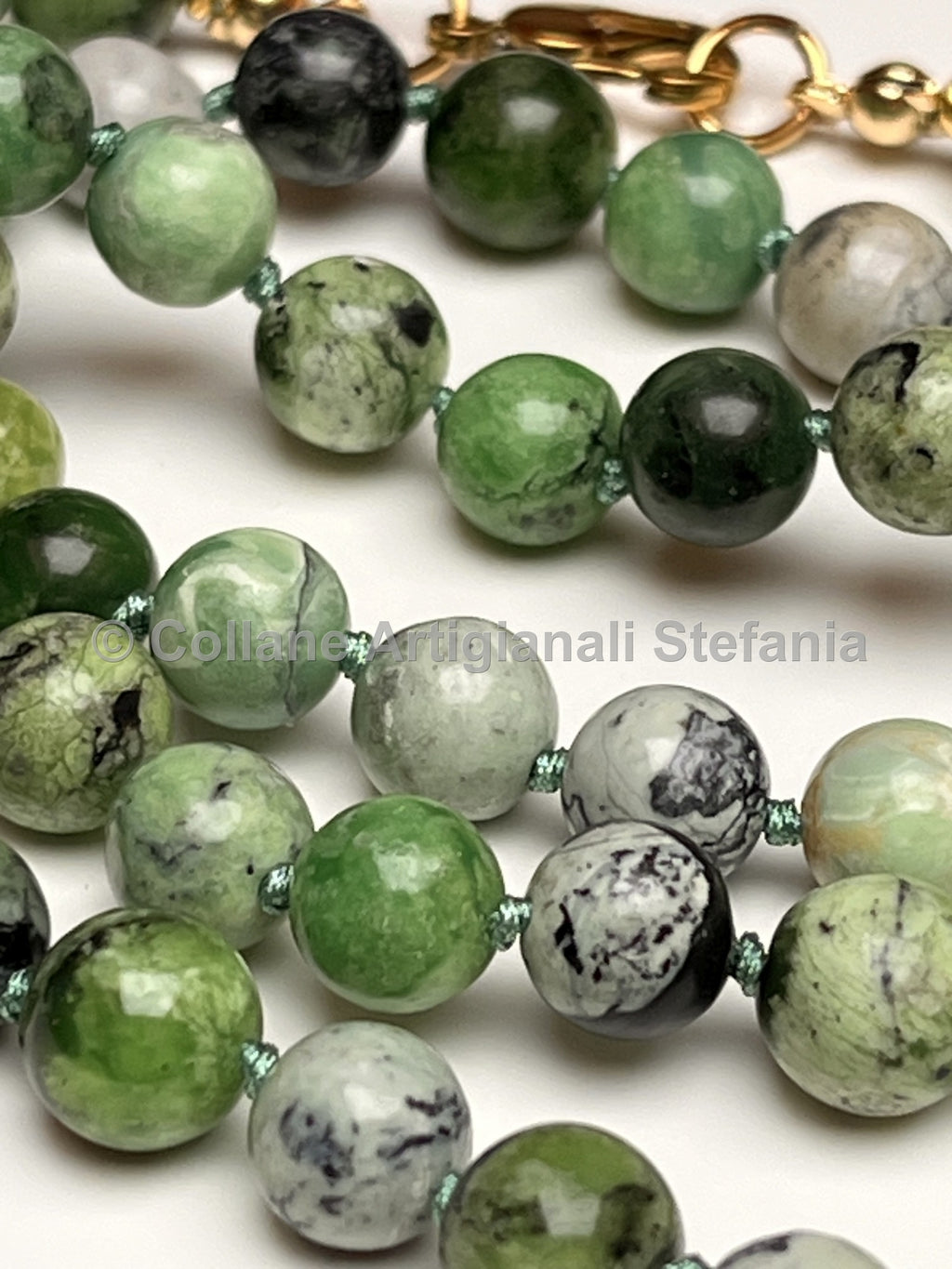 Collana con pietre dure di Variscite di alta qualità