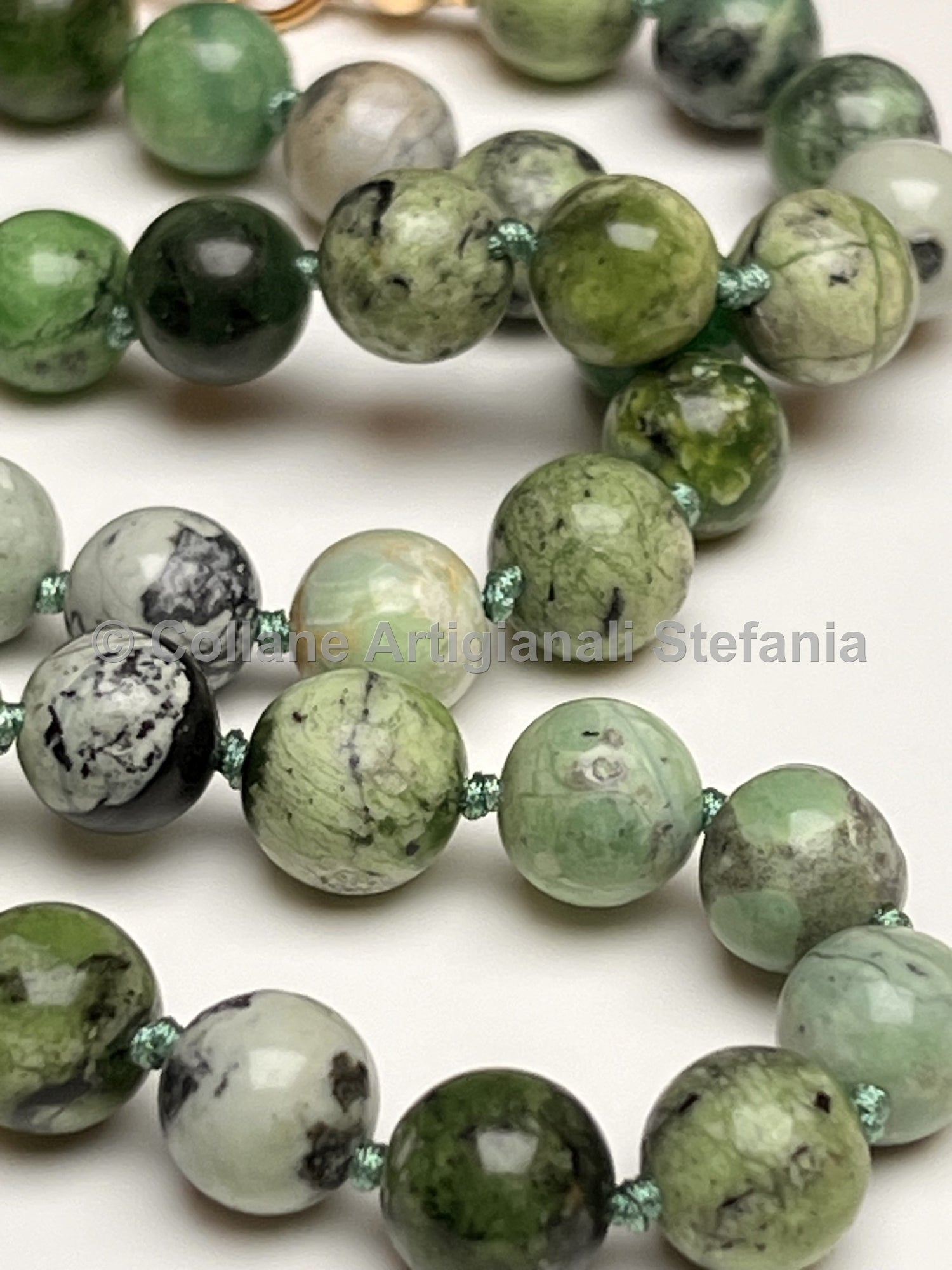 Collana con pietre dure di Variscite di alta qualità