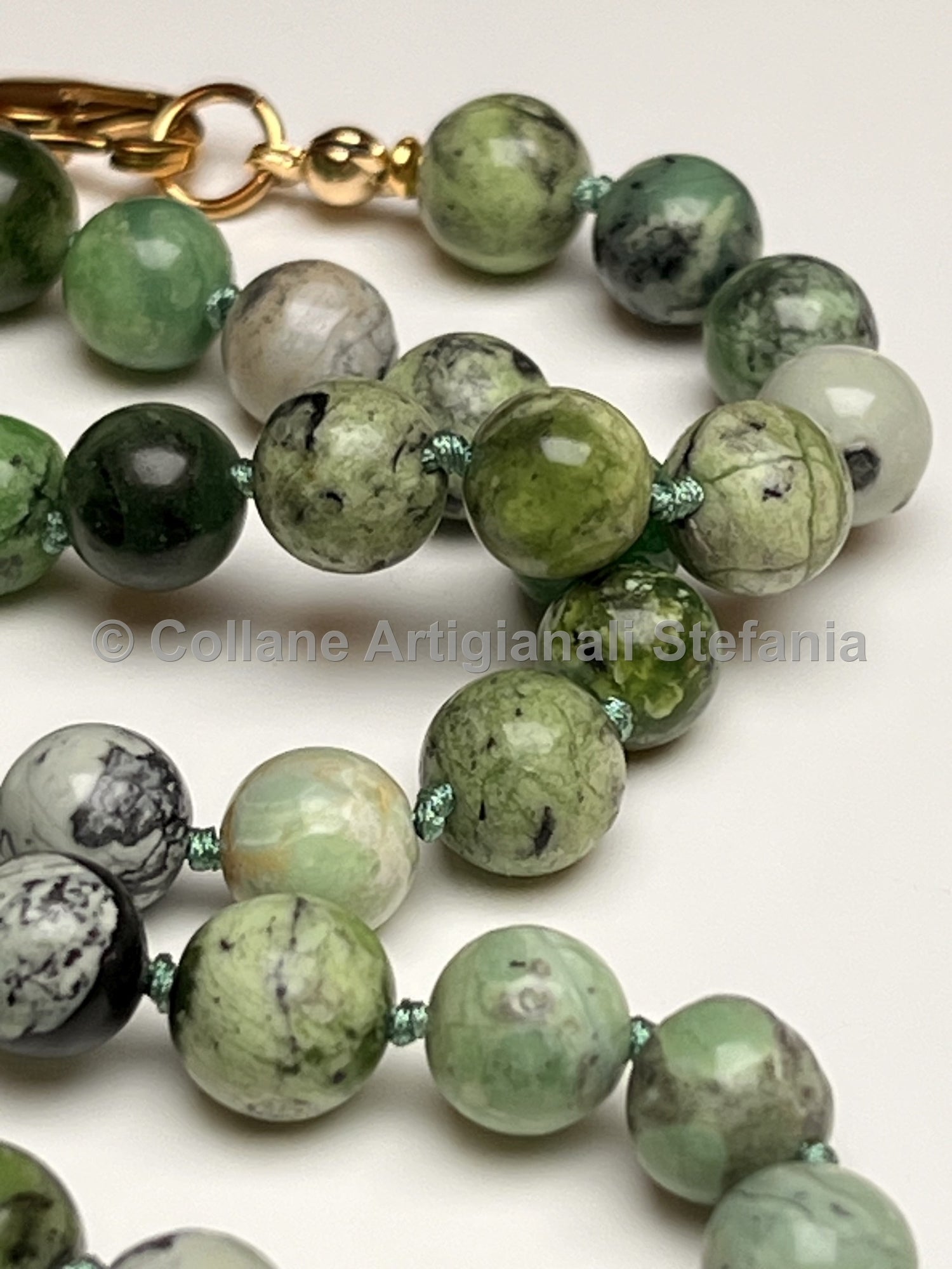 Collana con pietre dure di Variscite di alta qualità