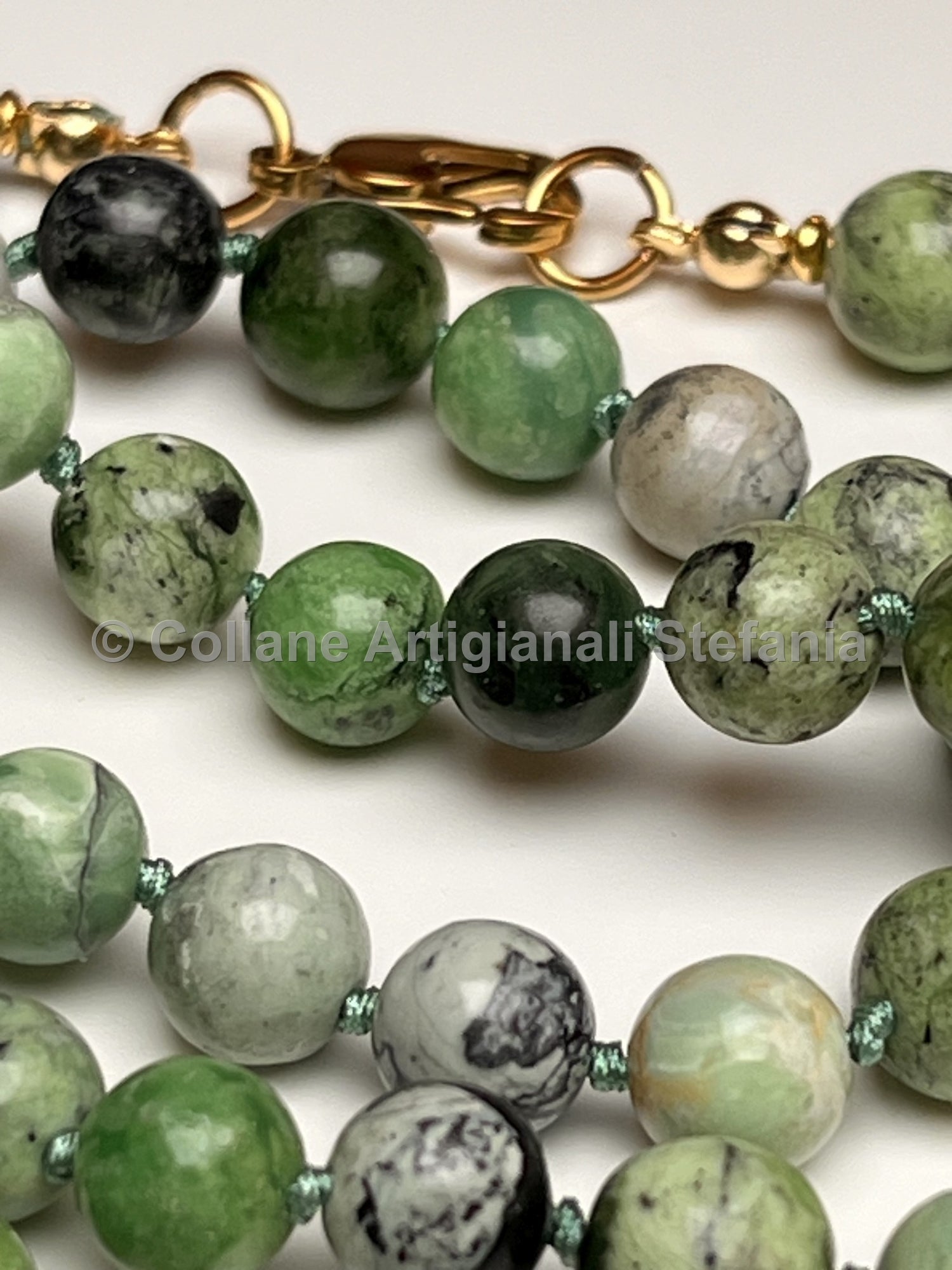 Collana con pietre dure di Variscite di alta qualità