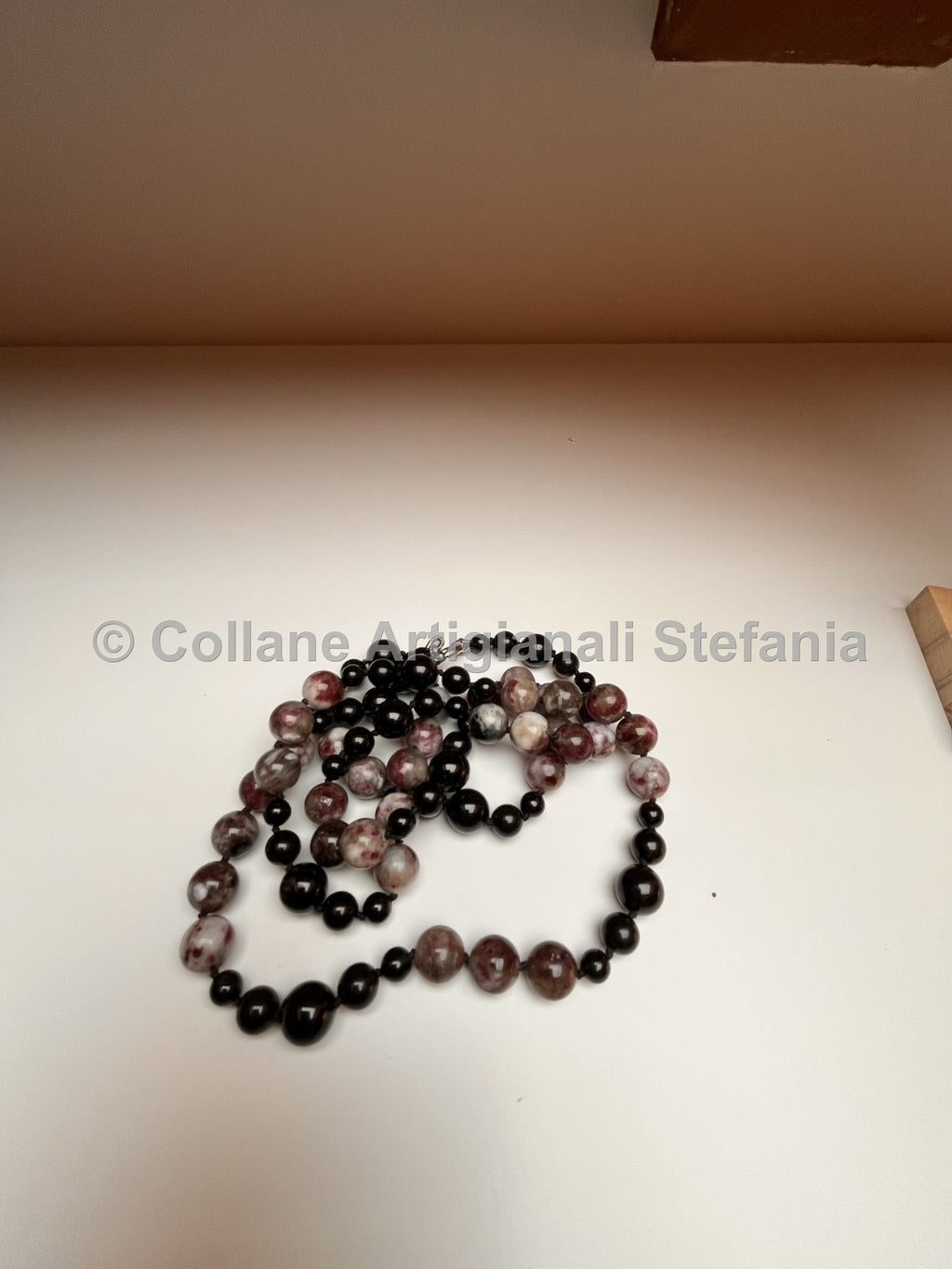 Collana con pietre dure di Tormalina Fiore di prugna