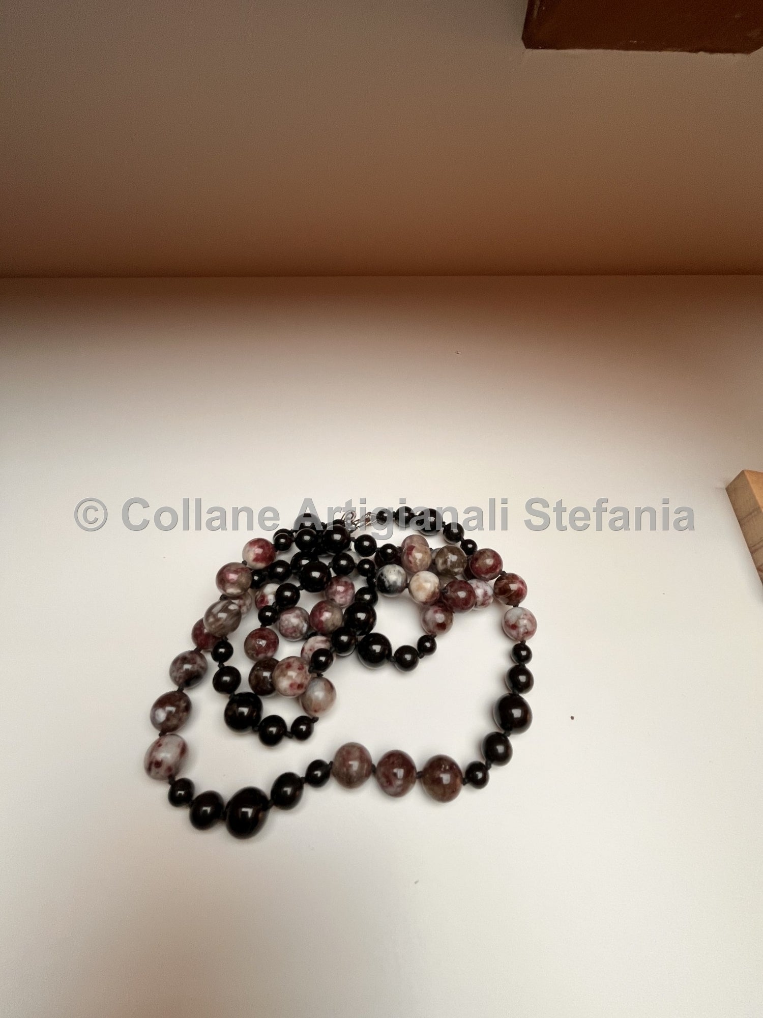 Collana con pietre dure di Tormalina Fiore di prugna