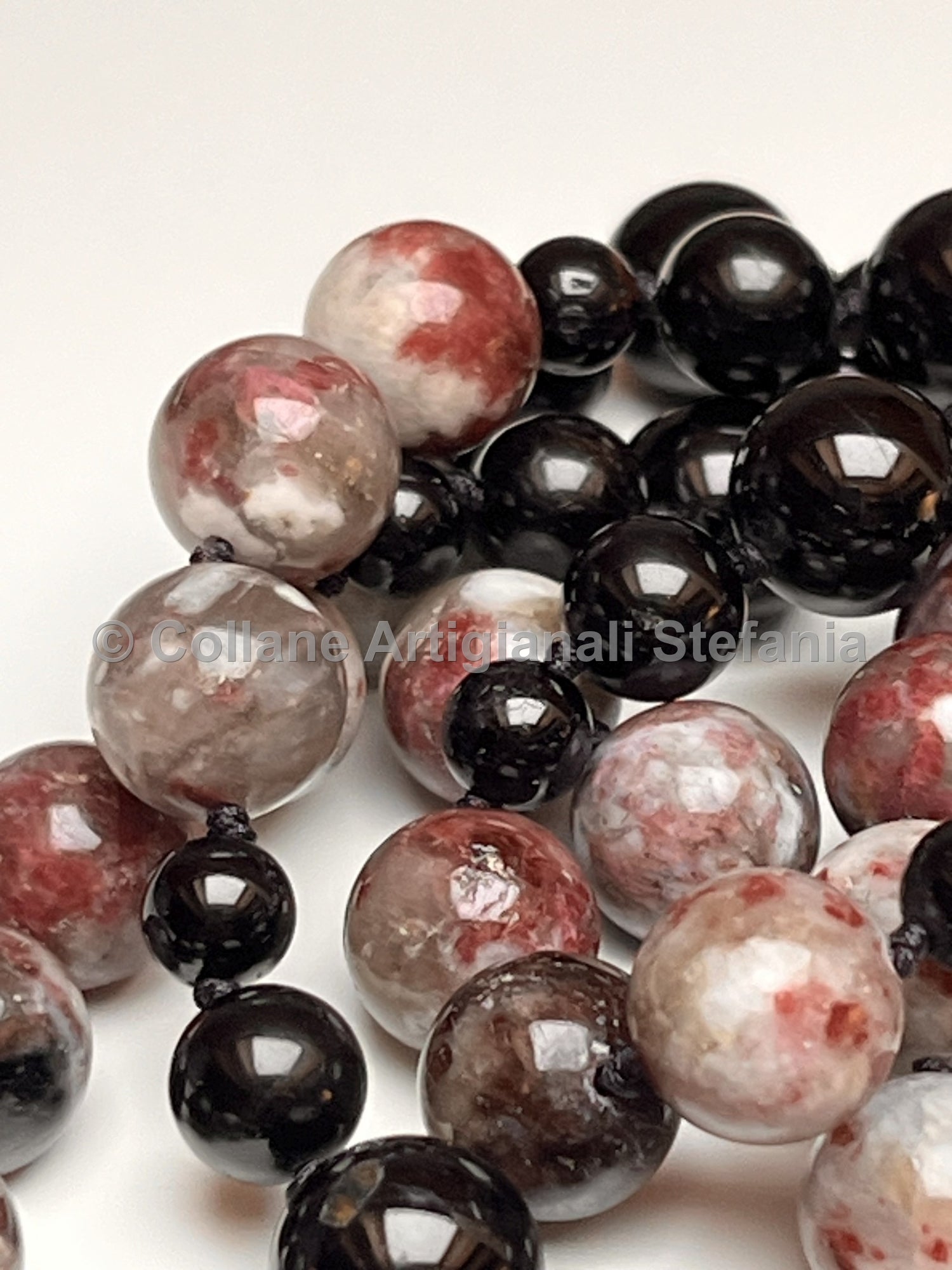 Collana con pietre dure di Tormalina Fiore di prugna