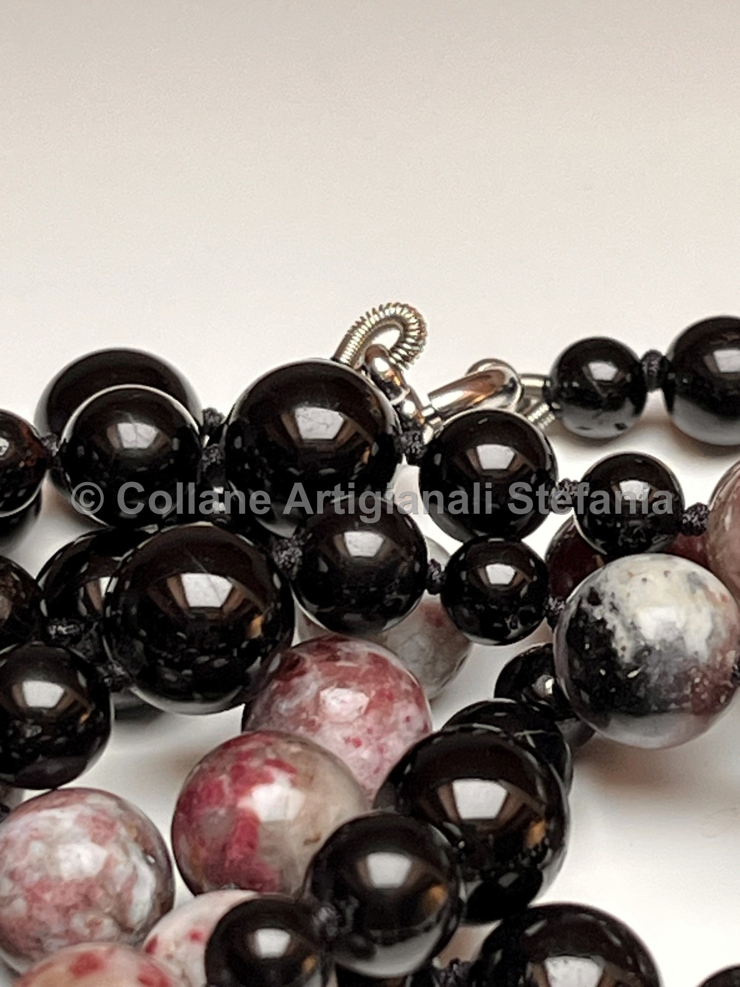 Collana con pietre dure di Tormalina Fiore di prugna
