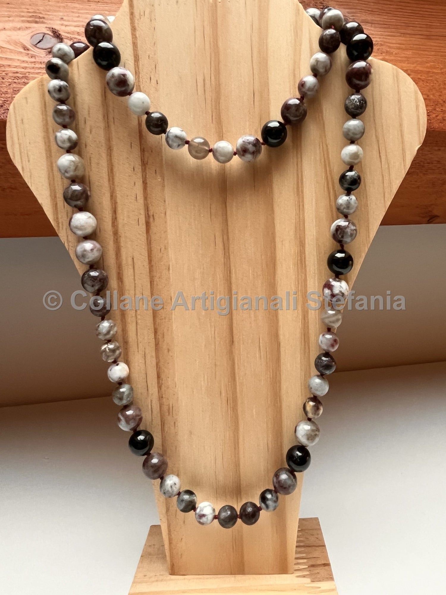 Collana con pietre dure di Tormalina Fiore di prugna