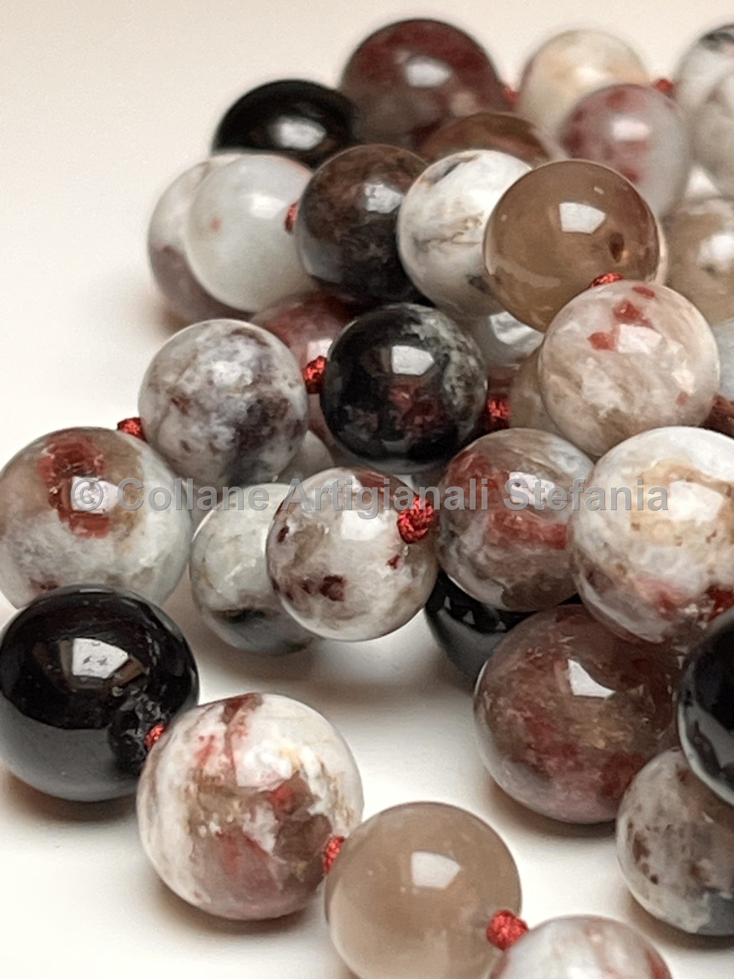 Collana con pietre dure di Tormalina Fiore di prugna