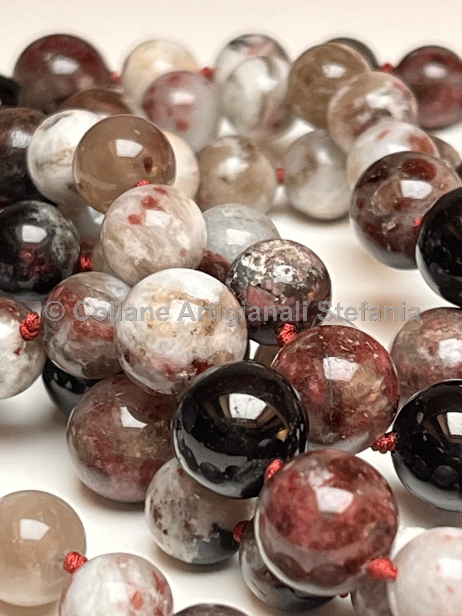 Collana con pietre dure di Tormalina Fiore di prugna