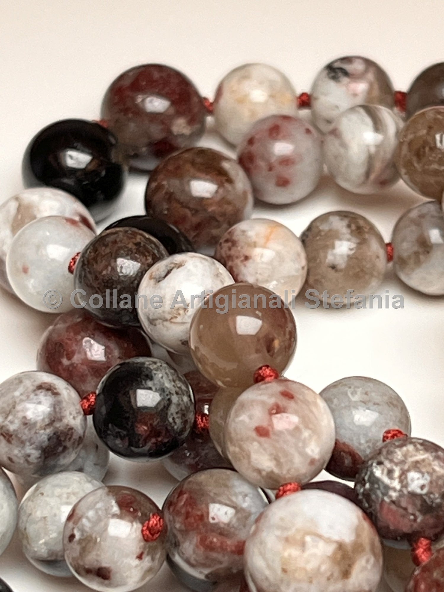 Collana con pietre dure di Tormalina Fiore di prugna