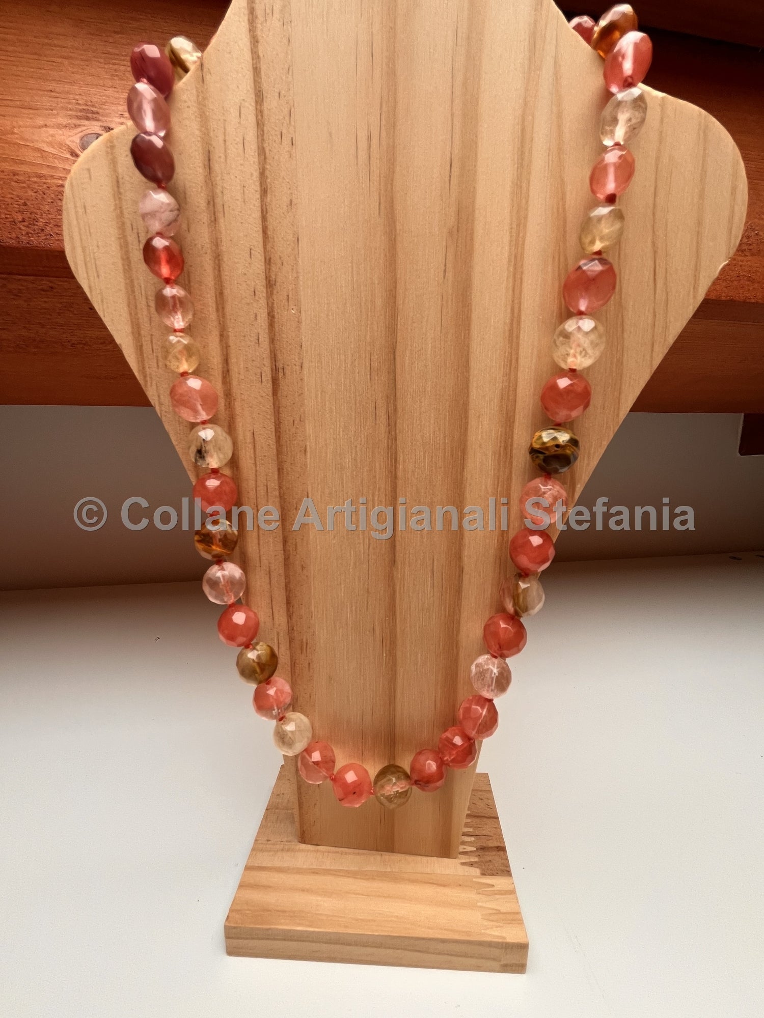 Collana con pietre dure di Quarzo Cherry di ottima qualità