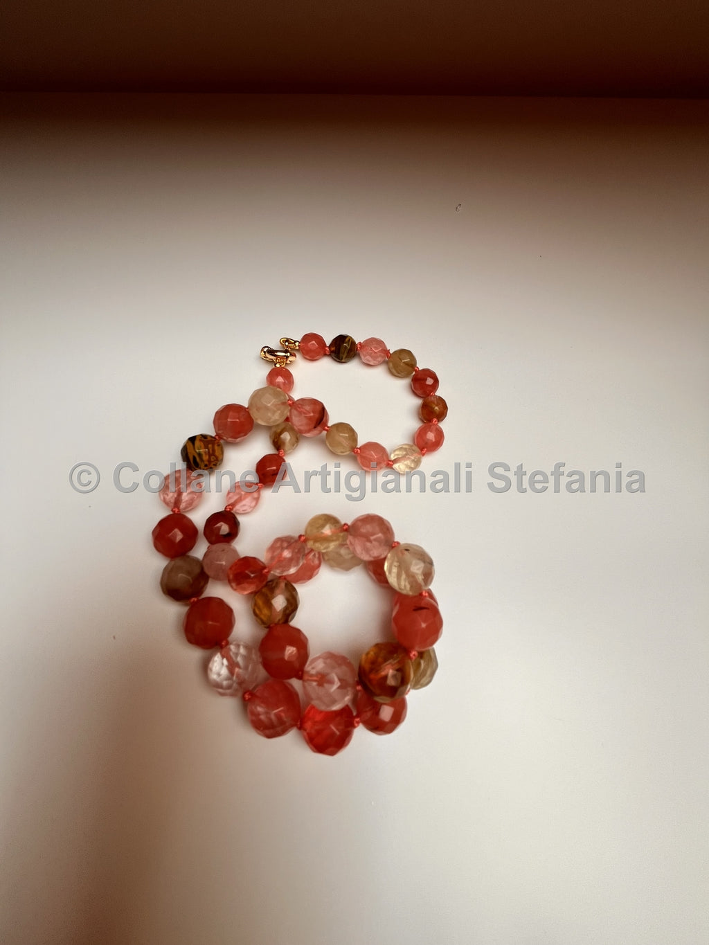 Collana con pietre dure di Quarzo Cherry di ottima qualità