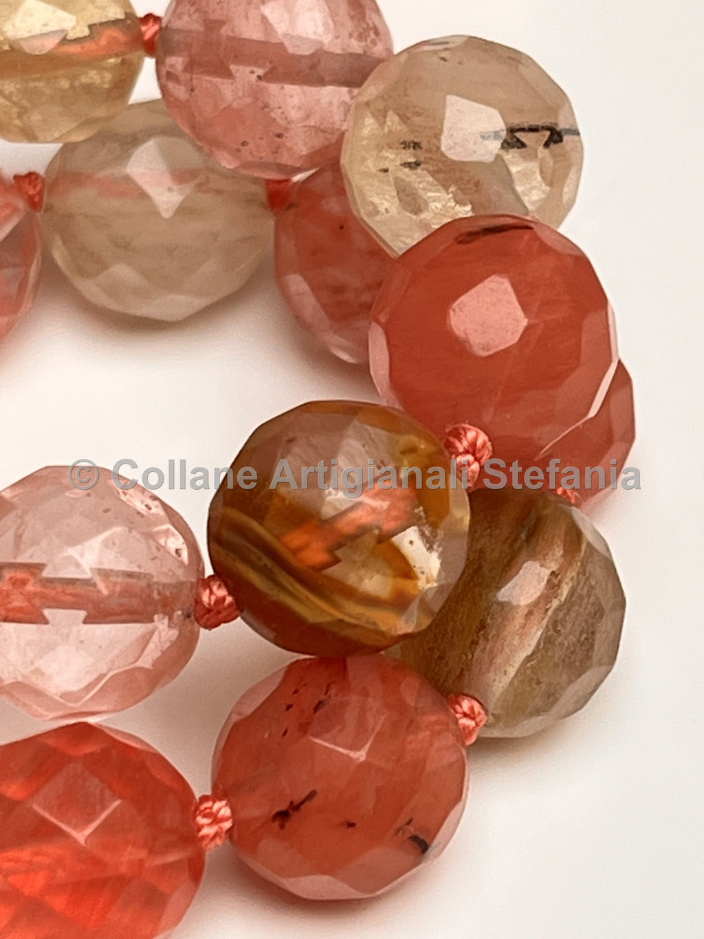 Collana con pietre dure di Quarzo Cherry di ottima qualità