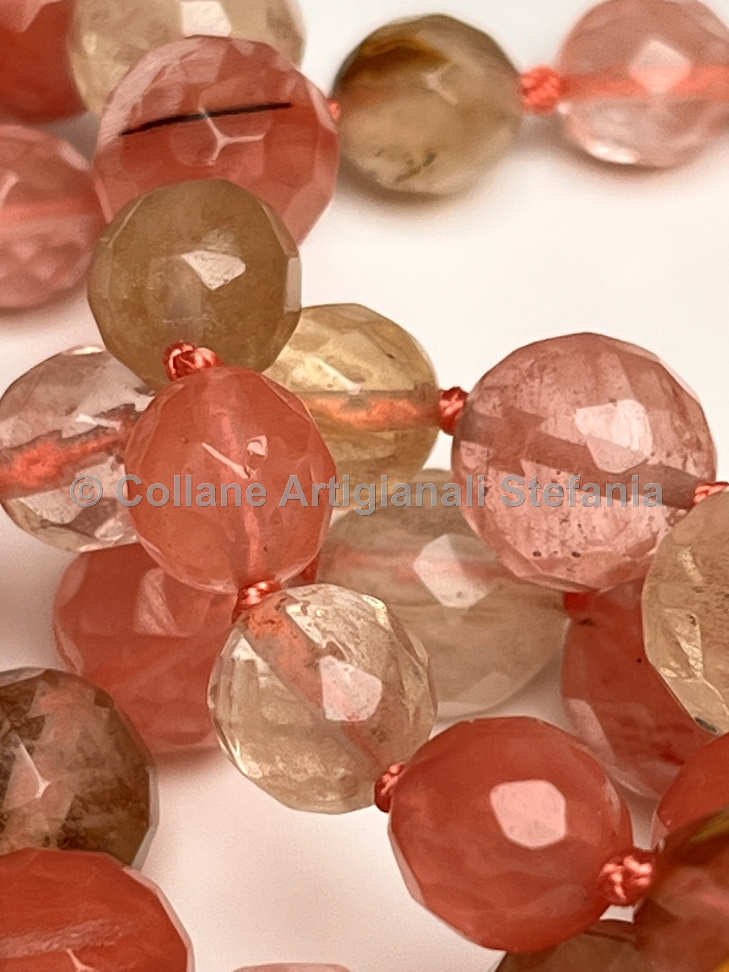 Collana con pietre dure di Quarzo Cherry di ottima qualità