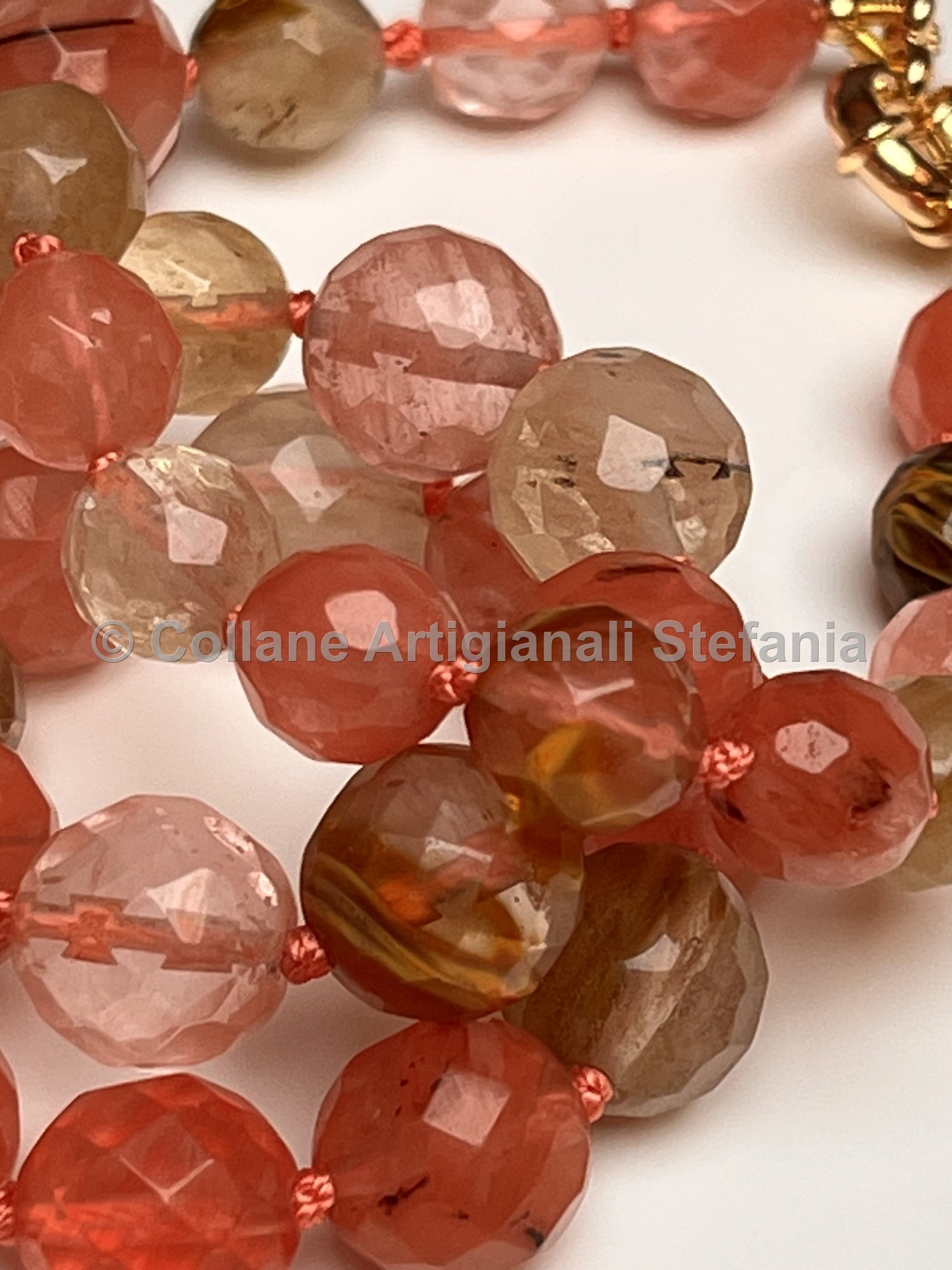 Collana con pietre dure di Quarzo Cherry di ottima qualità